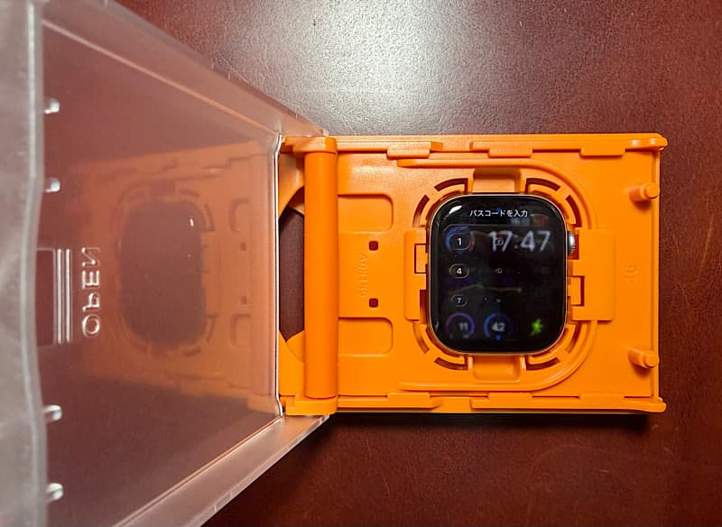 【3枚組】 NIMASO フィルム ガイド枠付き Apple Watch series 11(2025)/ 10(2024)46mm 対応 アップルウォッチ 11 / 10 用 保護フィルム 自動除塵 黒縁全面保護 高透過率 気泡防止 指紋防止 傷防止 貼り付け簡単 DSW24I1533