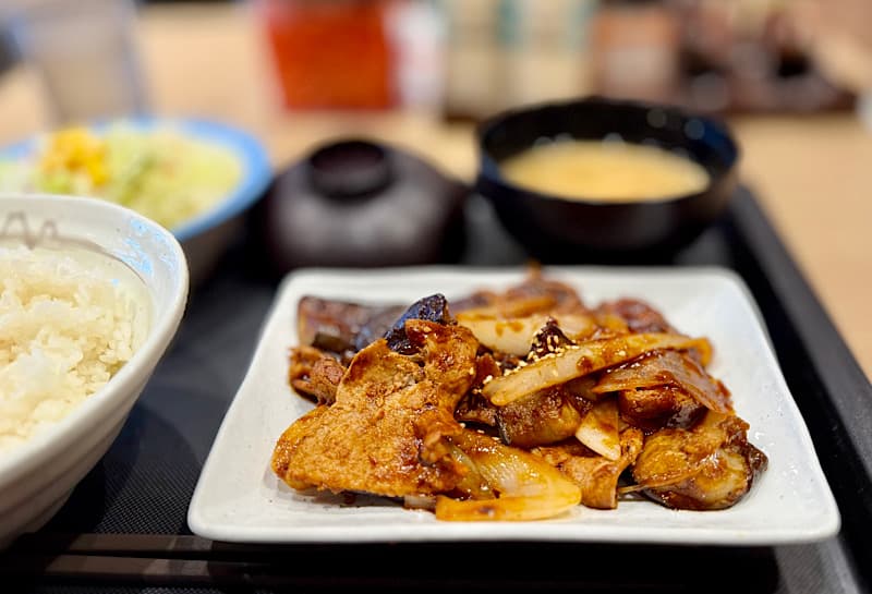 豚と茄子の辛味噌炒め定食